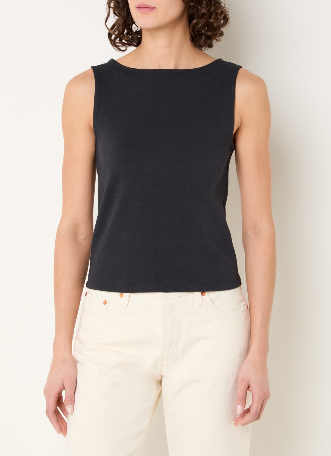 Levi's Blair tanktop met stretch - detail 4 zwart