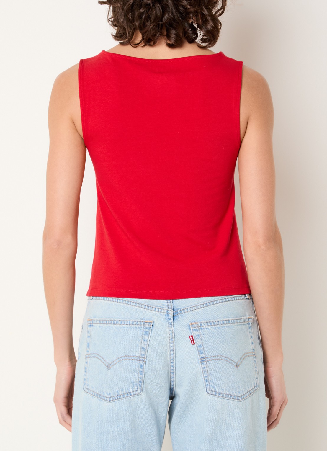 Levi's Blair tanktop met stretch - achterkant 2 steenrood