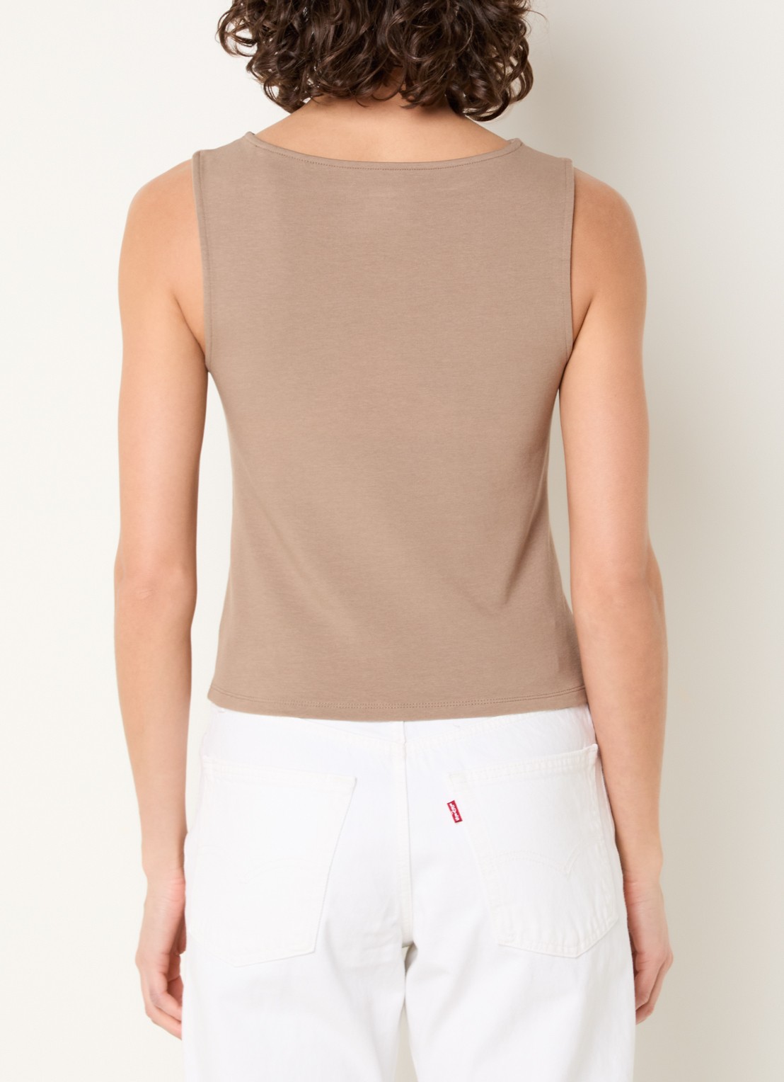 Levi's Blair tanktop met stretch - achterkant 4 zand