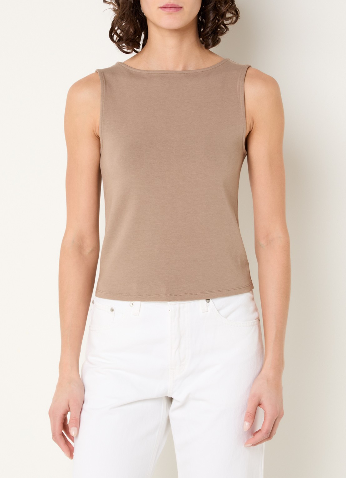 Levi's Blair tanktop met stretch - detail 3 zand