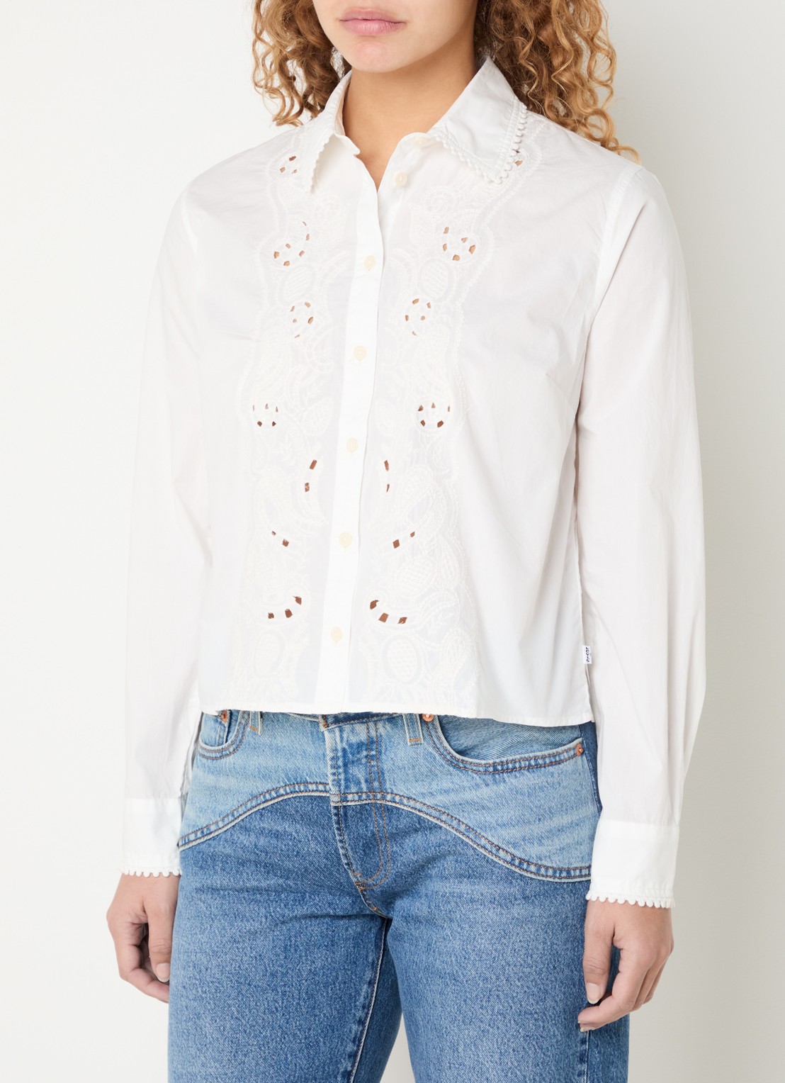 Levi's Blouse met opengewerkt detail - detail 2 wit