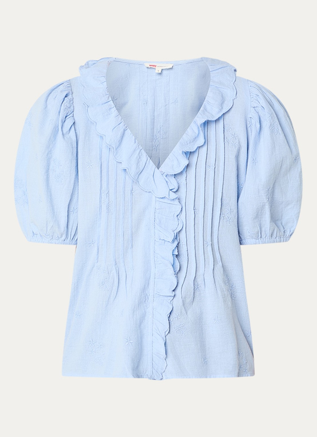 Levi's Blouse met ruches - voorkant 2 blauw