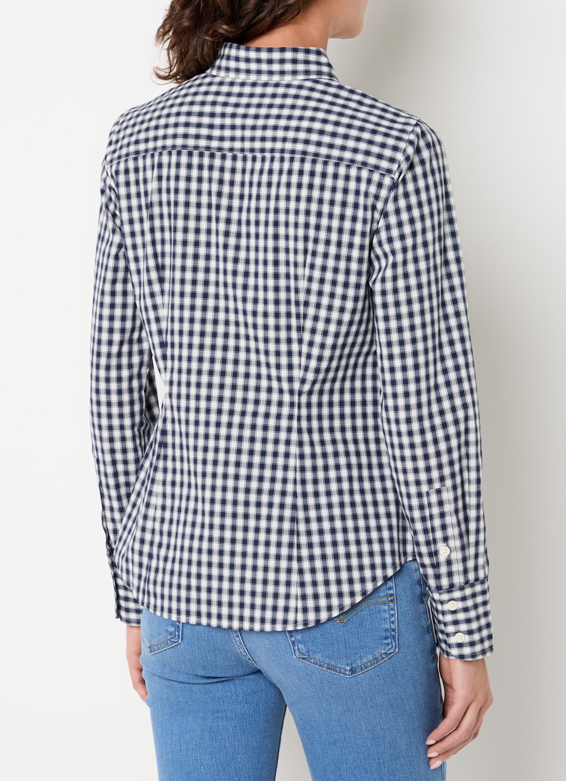 Levi's Blouse met ruitdessin - achterkant 4 donkerblauw