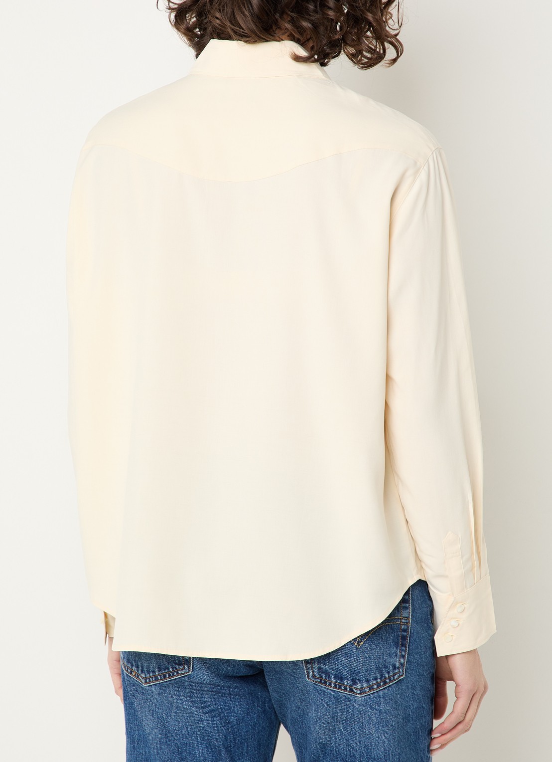 Levi's Blouse van zijde - achterkant 3 lichtgeel