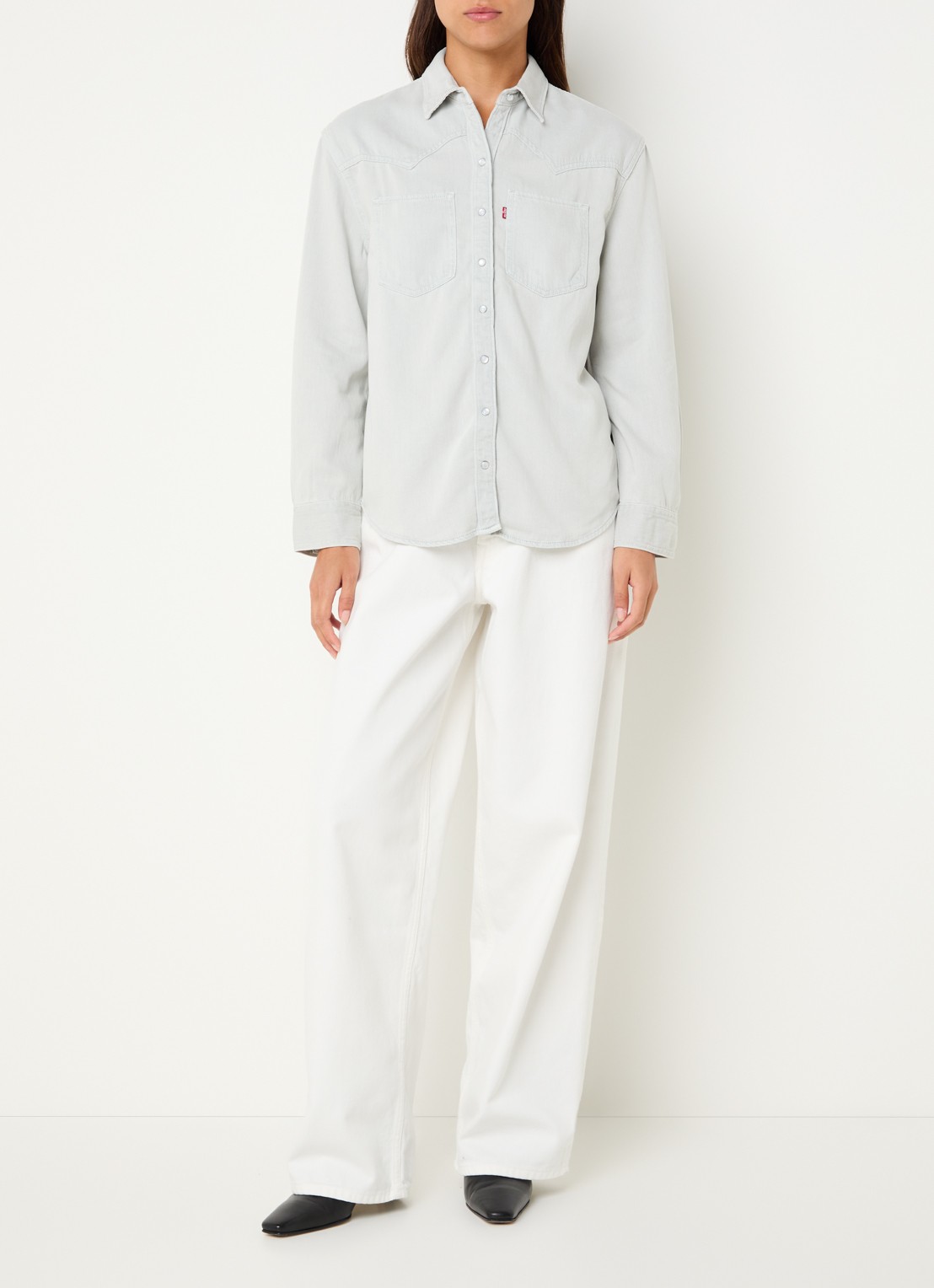 Levi's Blouse  - voorkant 2 lichtgrijs