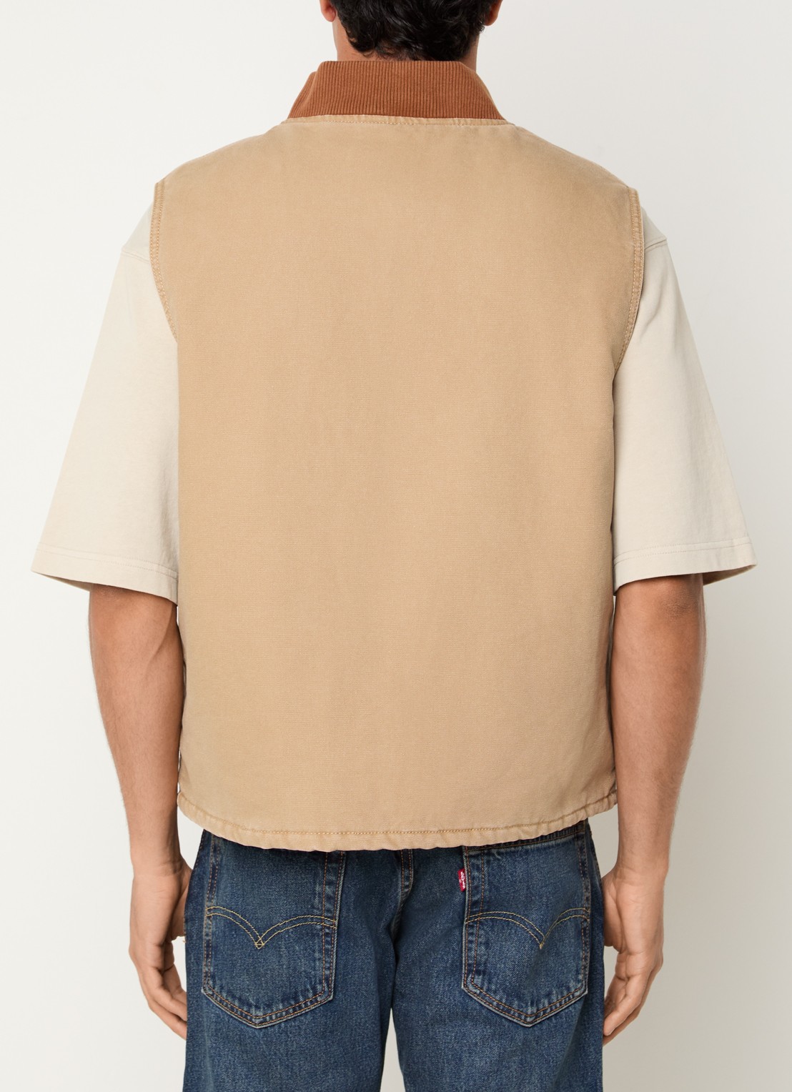 Levi's Bodywarmer met steekzakken - achterkant 3 camel