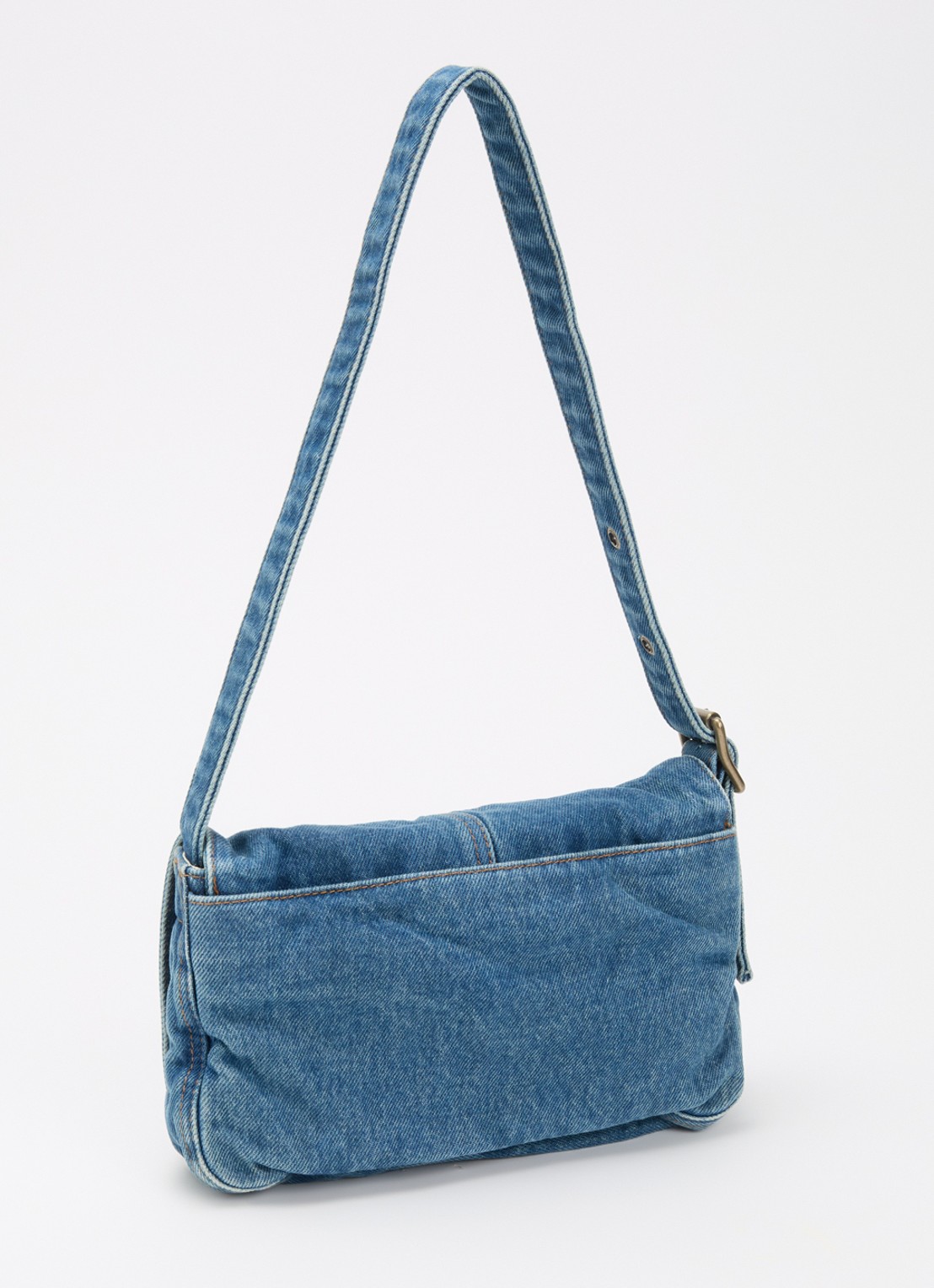 Levi's Brannan schoudertas van denim met verstelbare schouderriem - achterkant indigo
