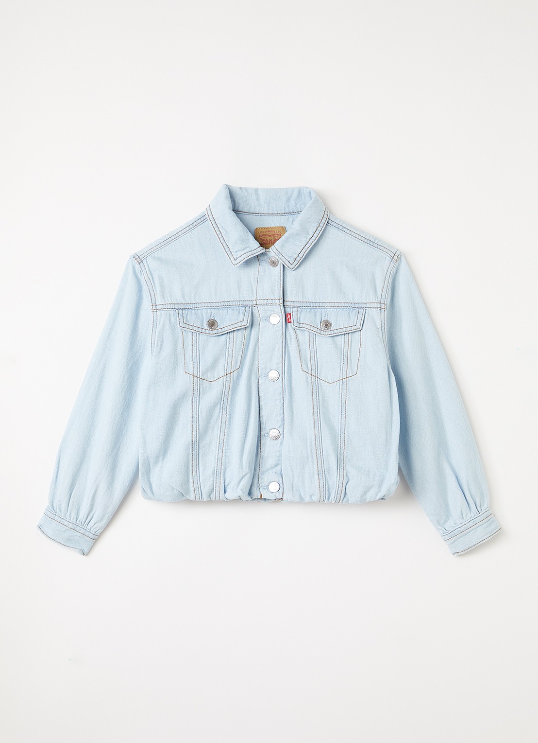 Levi's Bubble spijkerjas met borstzakken - voorkant 2 indigo