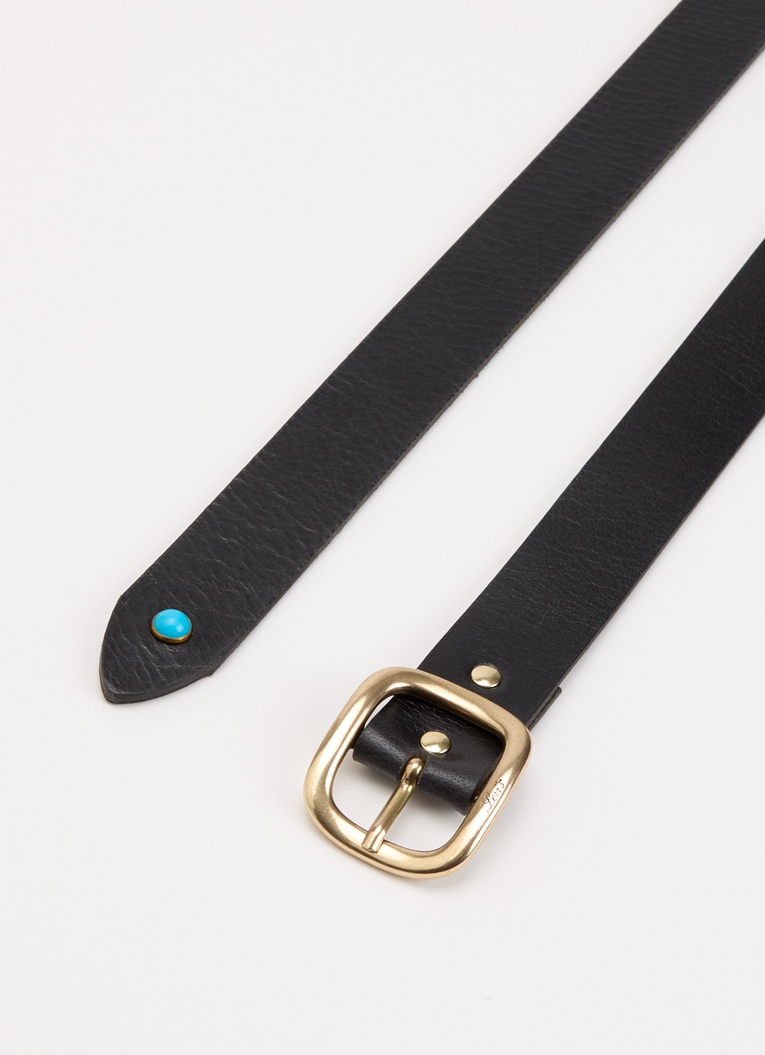Levi's Cameron riem van leer - detail 2 zwart