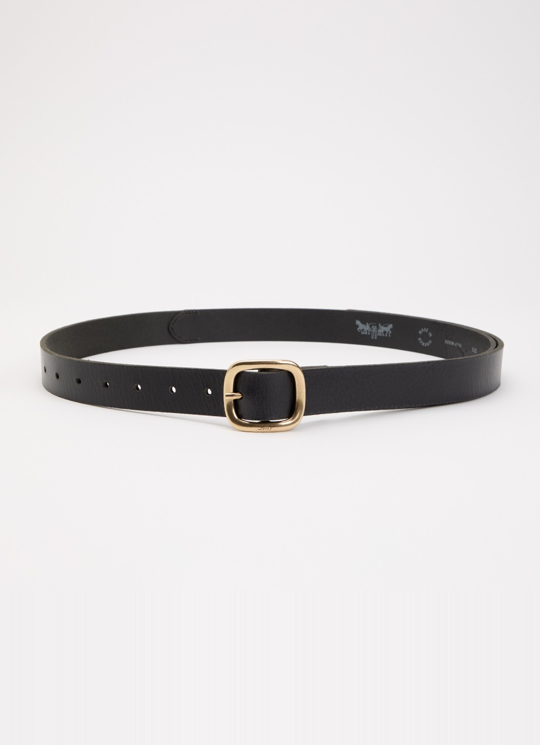 Levi's Cameron riem van leer - voorkant zwart