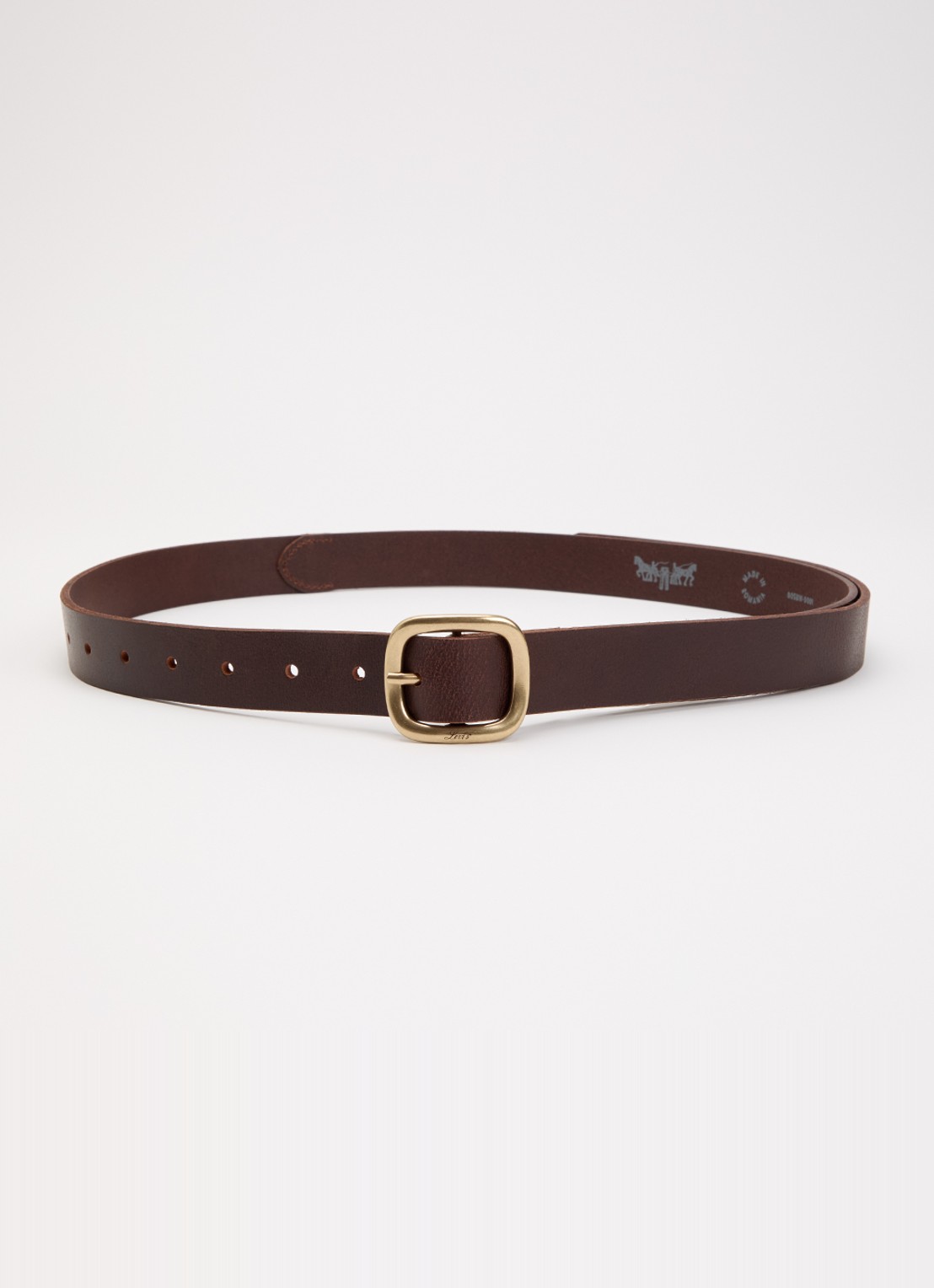 Levi's Cameron riem van leer - voorkant 2 donkerbruin