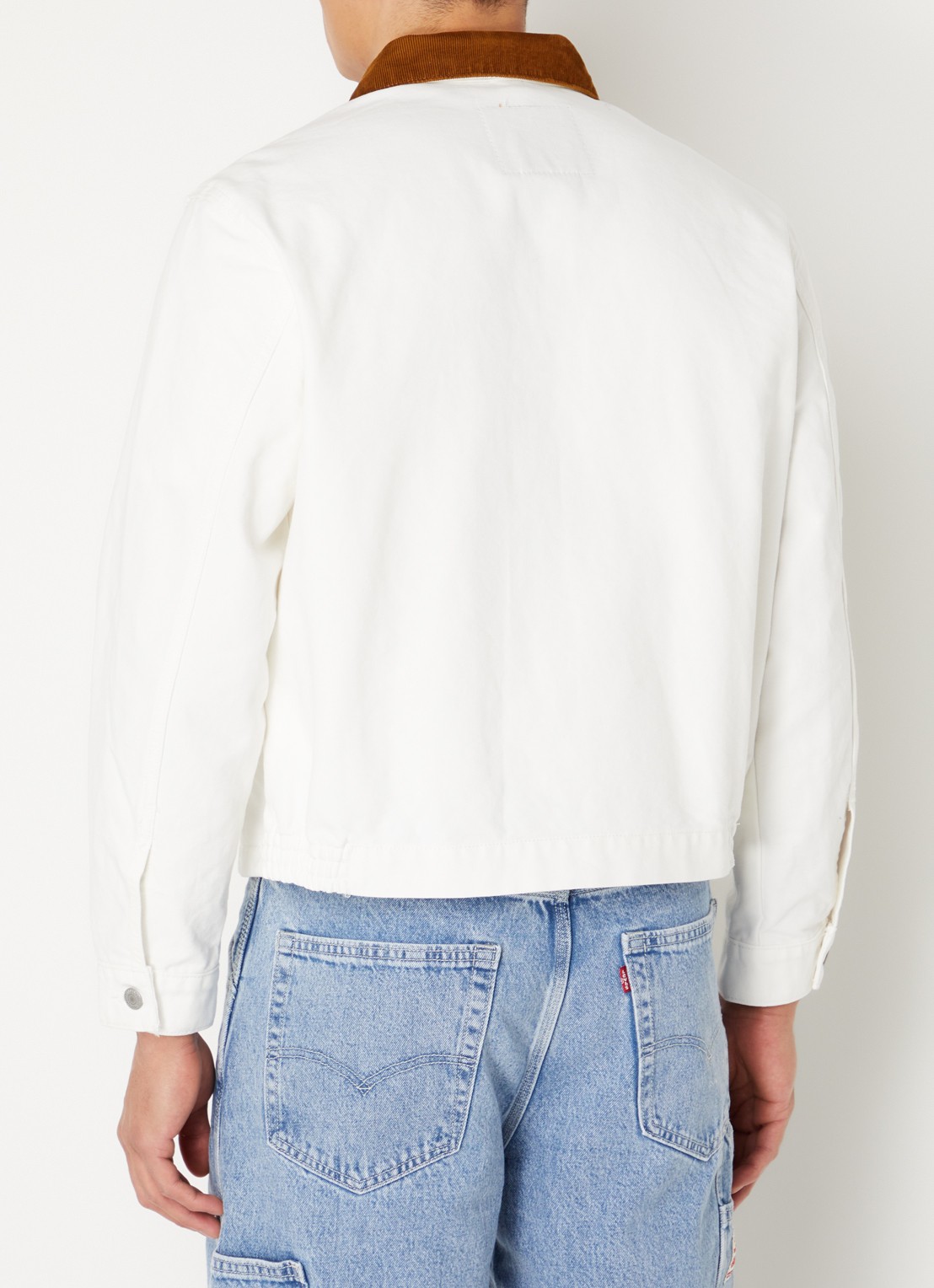 Levi's Castro spijkerjas met details van corduroy - achterkant 4 gebroken wit