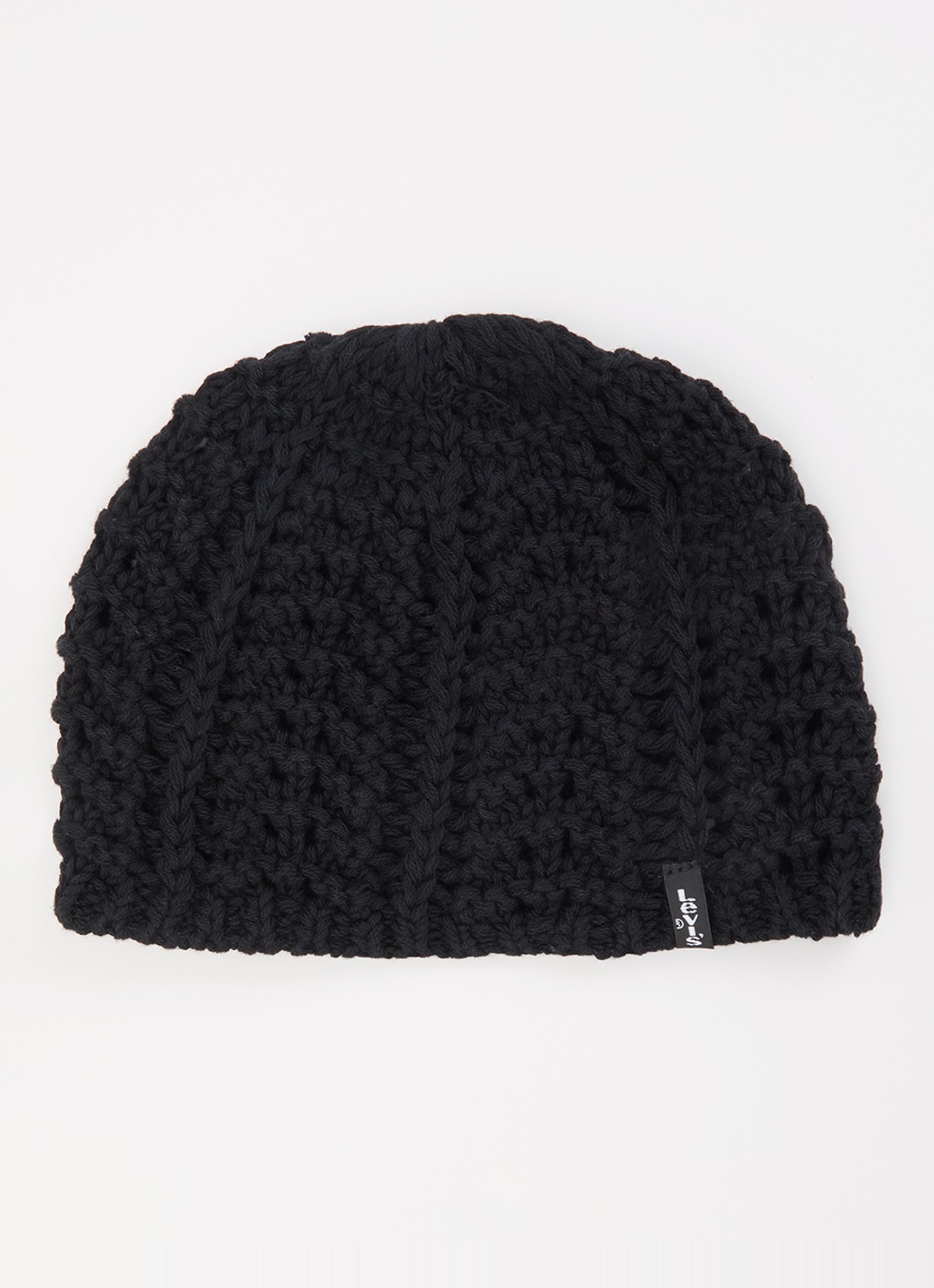Levi's Chloe muts van crochet - voorkant zwart