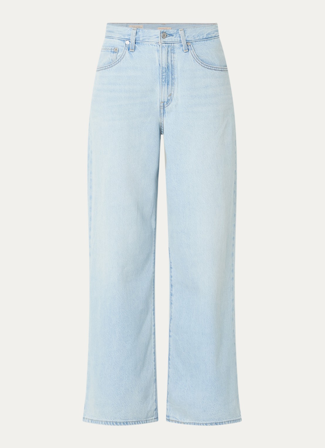 Levi's Cinch high waist wide leg jeans met lichte wassing - voorkant 2 indigo