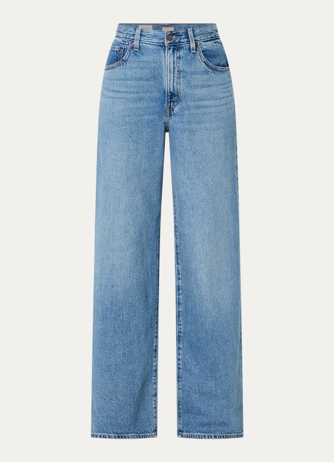 Levi's Cinch high waist wide leg jeans met medium wassing - voorkant 3 indigo