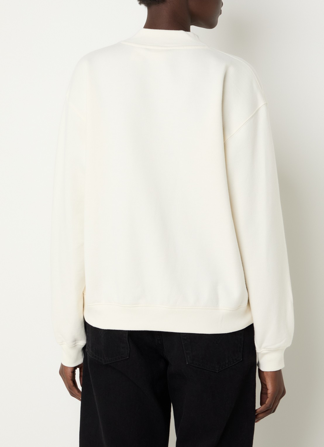 Levi's Collins sweater met logoprint - achterkant 3 gebroken wit