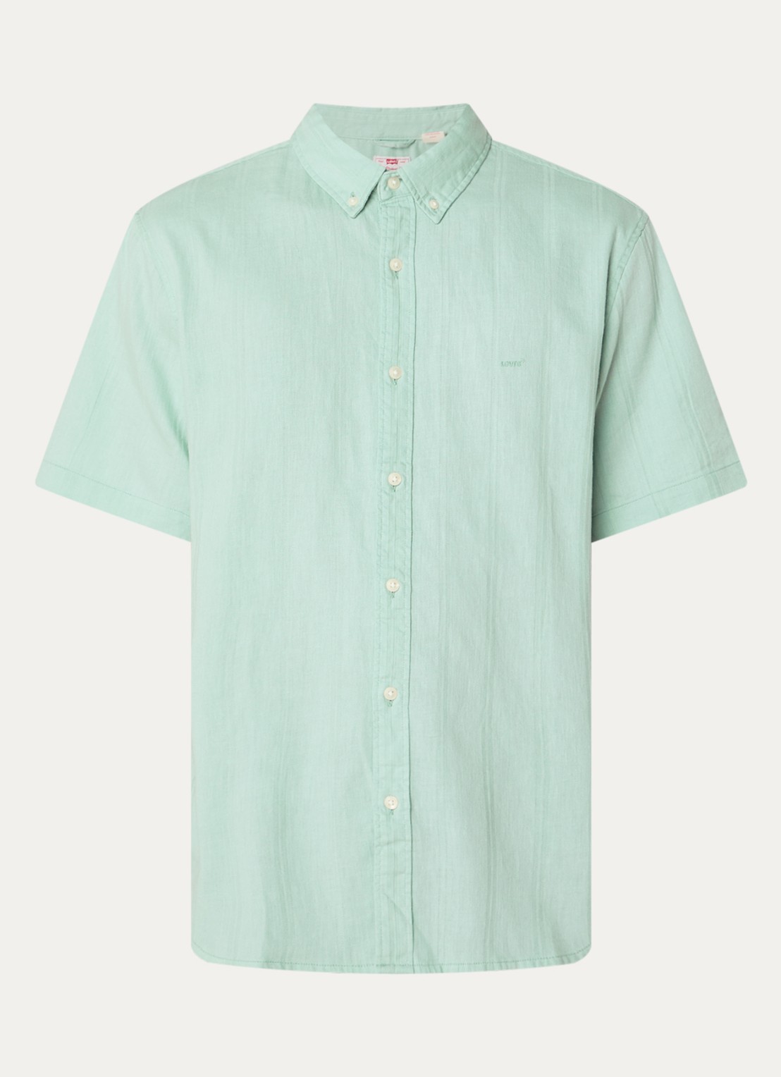 Levi's Comfort fit overhemd in linnenblend met structuur - voorkant 2 mint
