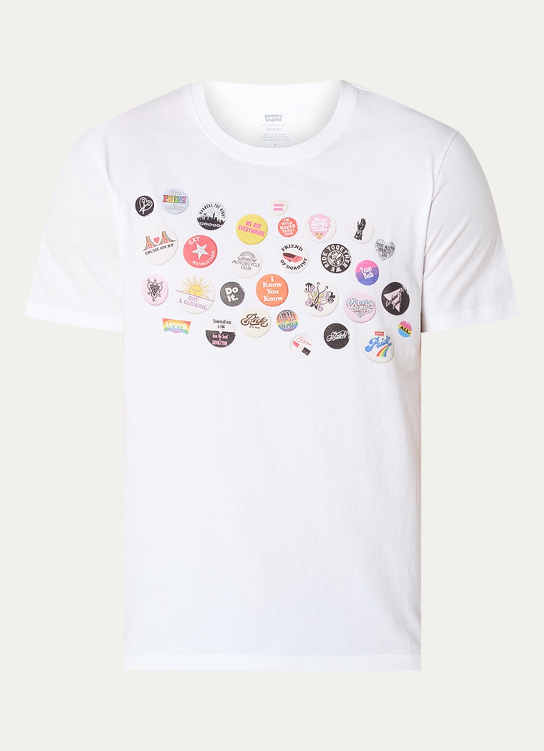 Levi's Community T-shirt met print - voorkant 3 wit