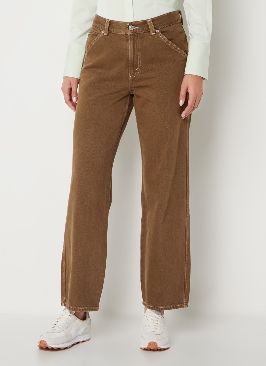 Levi's Dad Utility mid waist loose fit jeans - detail 4 bruin
