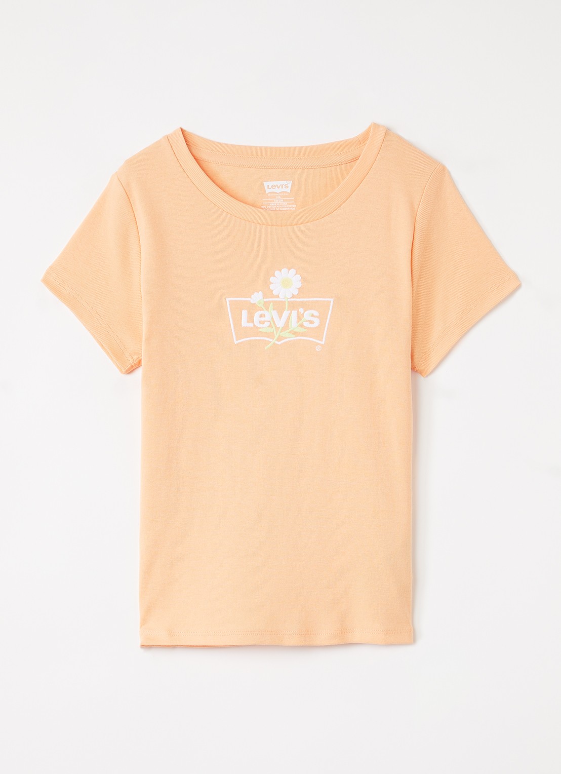 Levi's Daisy T-shirt met logoborduring - voorkant orange
