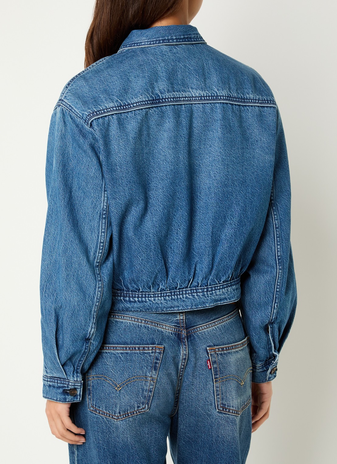 Levi's Dani Western spijkerjas met steekzakken - achterkant 2 indigo