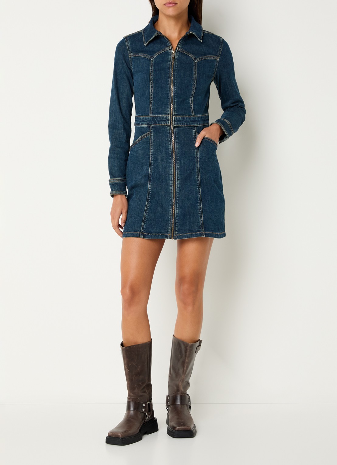 Levi's Denim jurk - voorkant 3 indigo