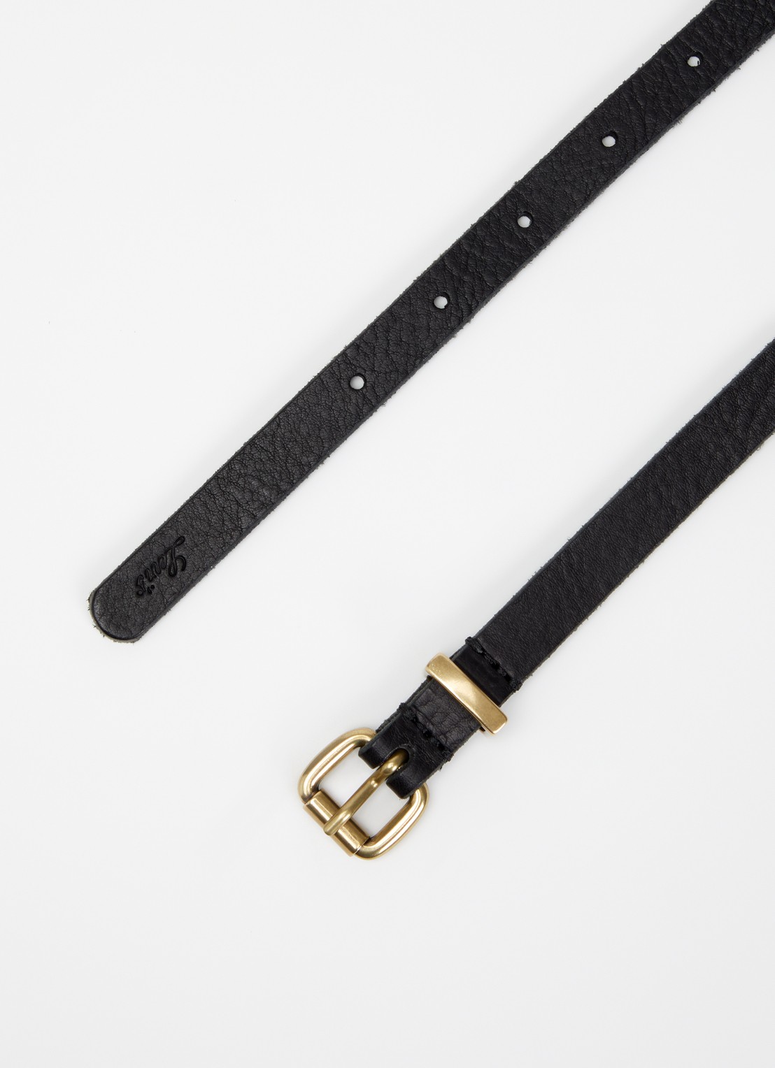 Levi's Dillon Narrow riem van leer  - detail 2 zwart