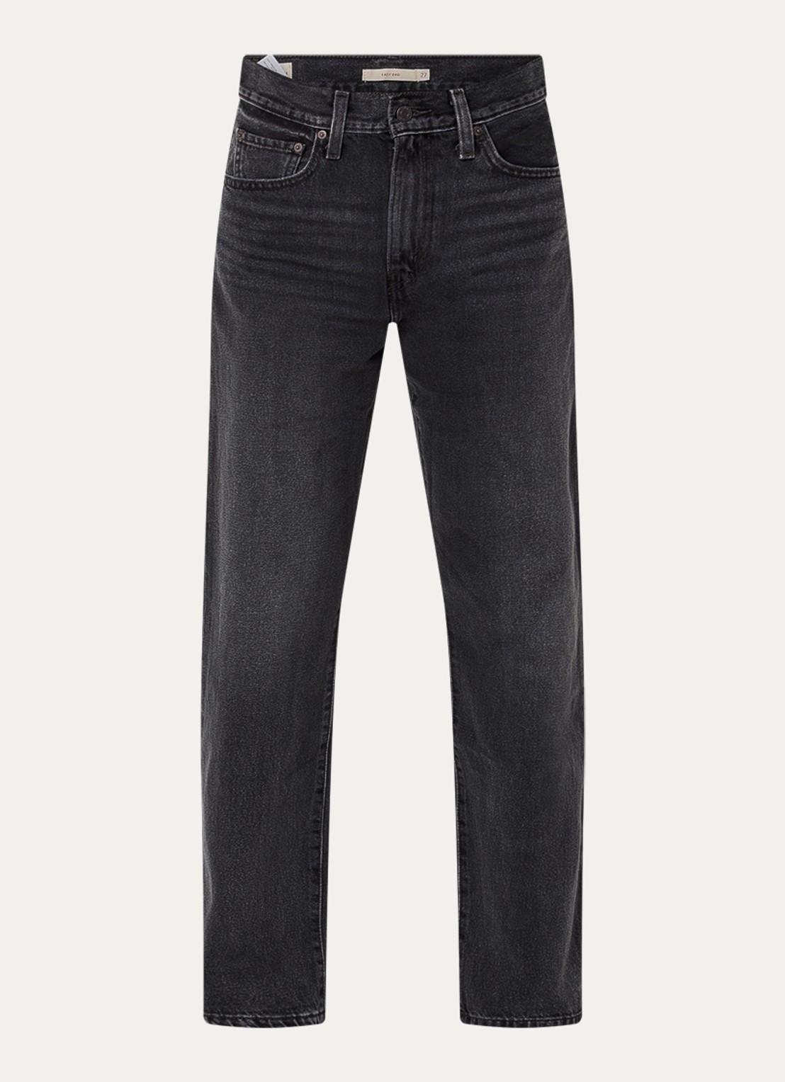 Levi's Easy Dad high waist straight leg jeans met gekleurde wassing - voorkant 2 zwart