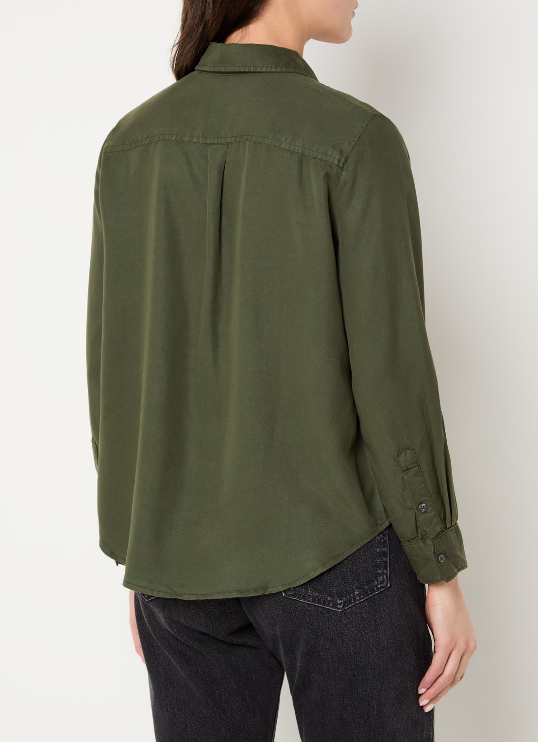 Levi's Elaine blouse met borstzakken - achterkant legergroen