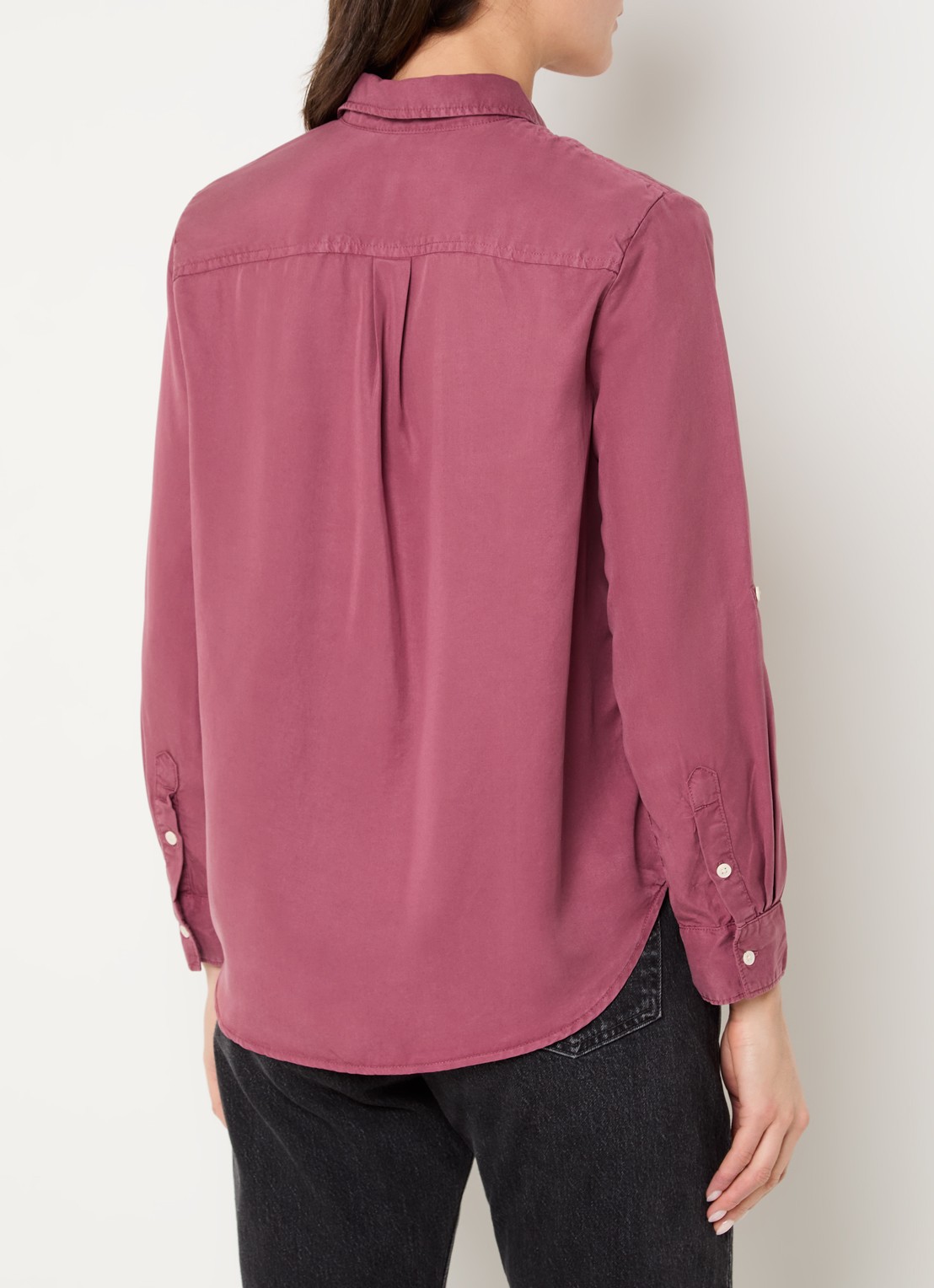 Levi's Elaine blouse met borstzakken - achterkant kersenrood