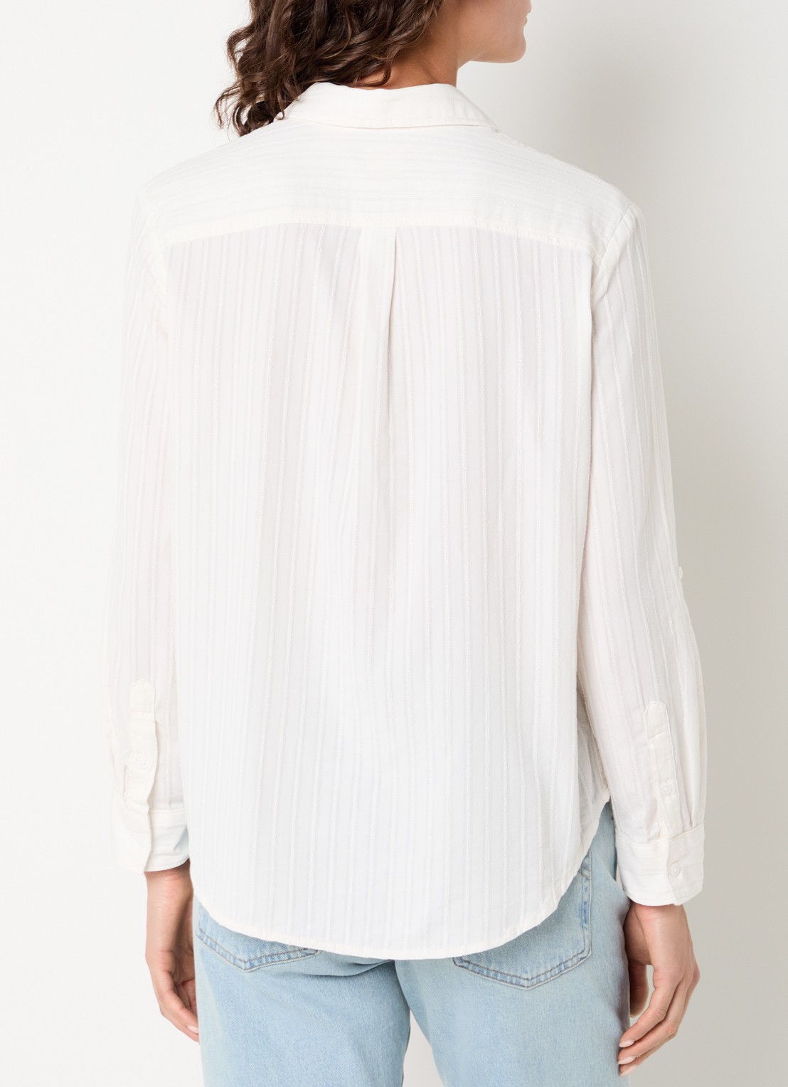 Levi's Elaine blouse met borstzakken - achterkant gebroken wit