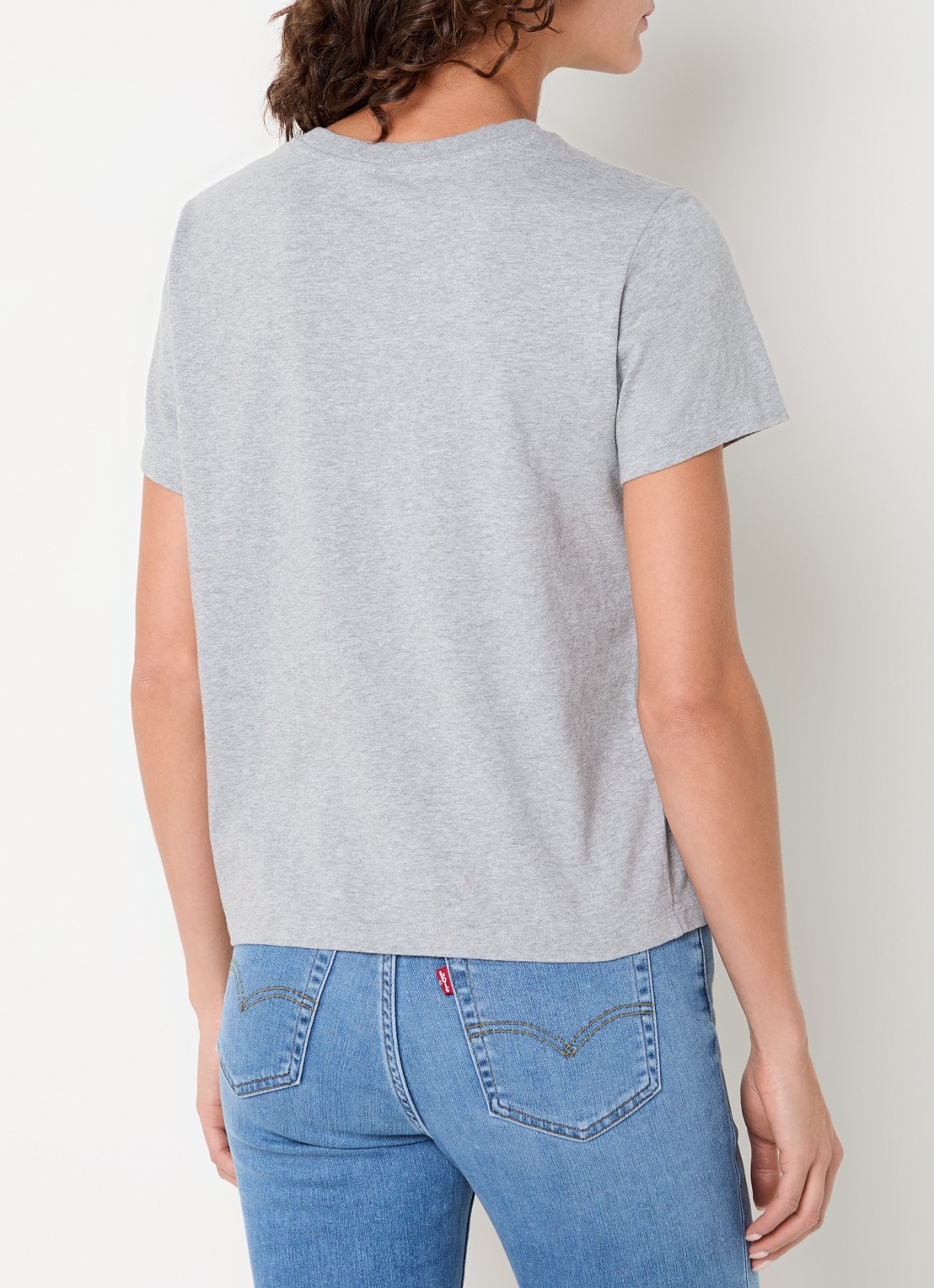 Levi's Favorite T-shirt met flockprint - achterkant 3 grijsmele