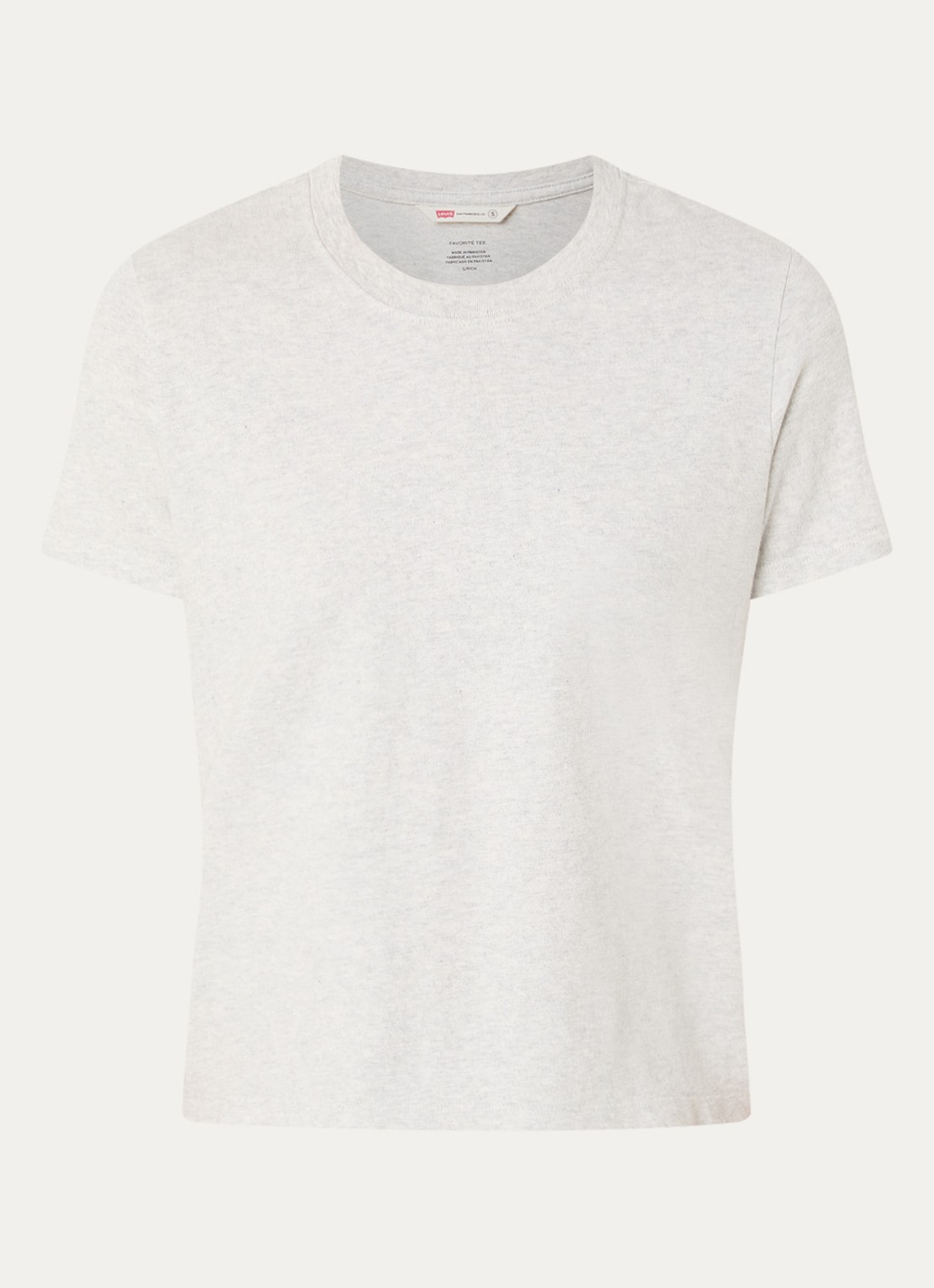 Levi's Favorite T-shirt met gemêleerd dessin - voorkant grijsmele