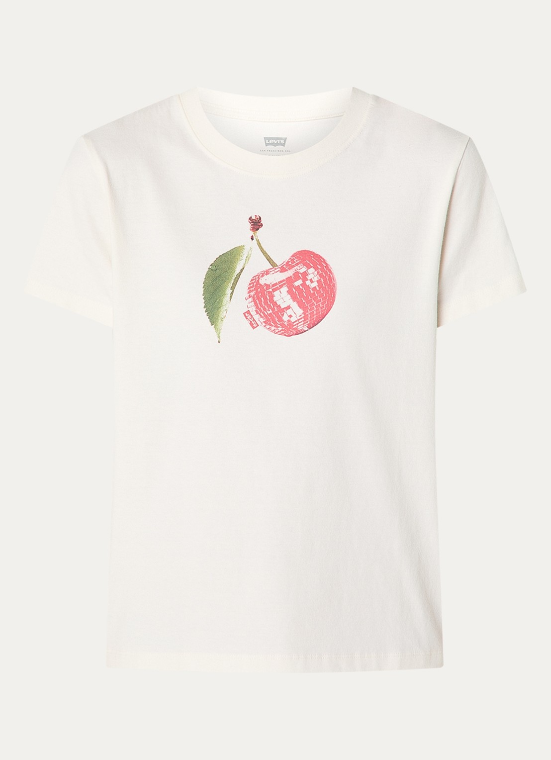 Levi's Favorite T-shirt met print - voorkant 2 gebroken wit