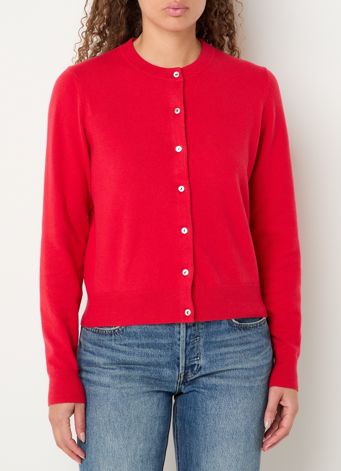 Levi's Fijngebreid vest met stretch - detail 2 rood