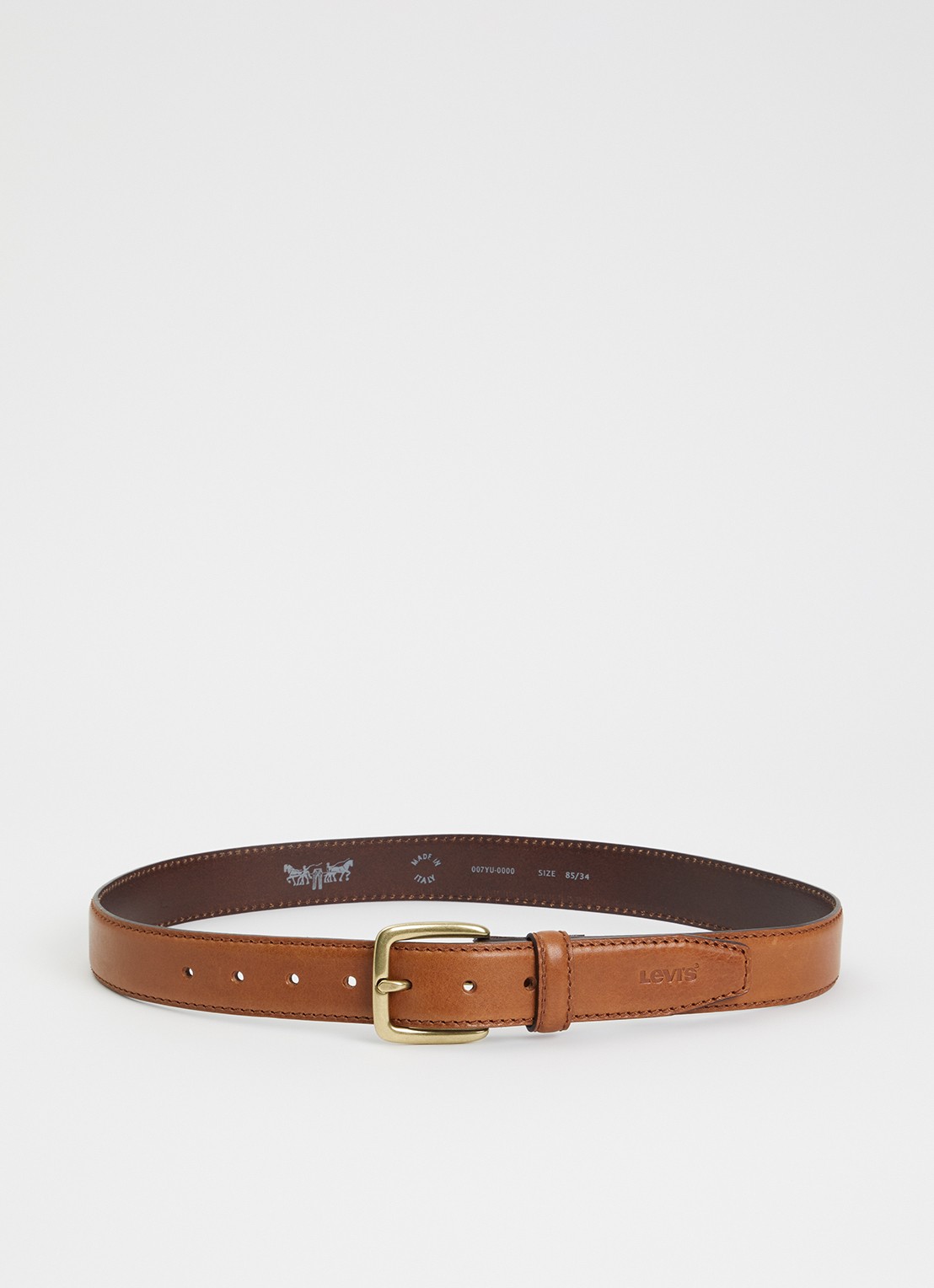 Levi's Finn riem van leer - voorkant bruin
