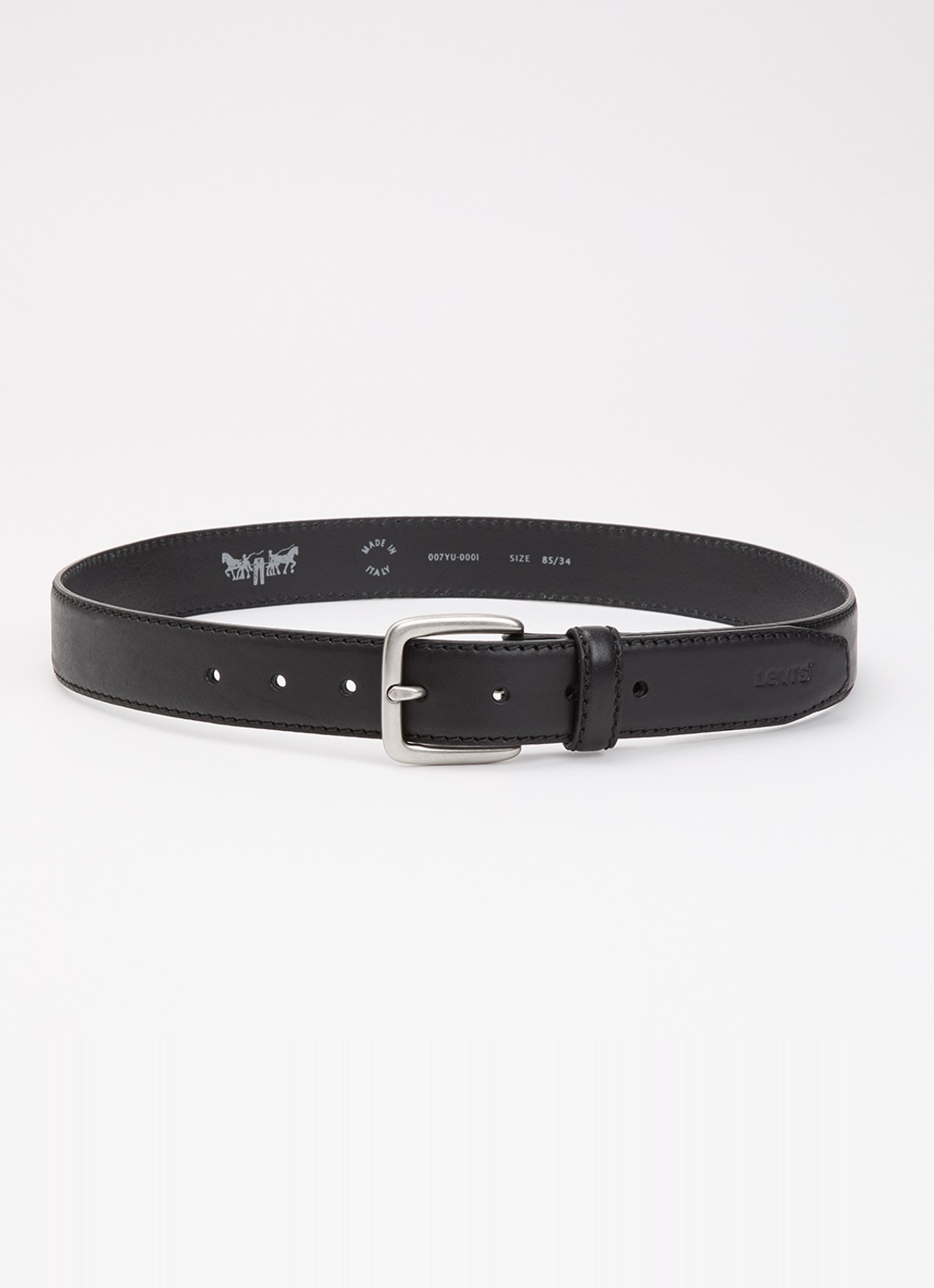 Levi's Finn riem van leer - voorkant 2 zwart