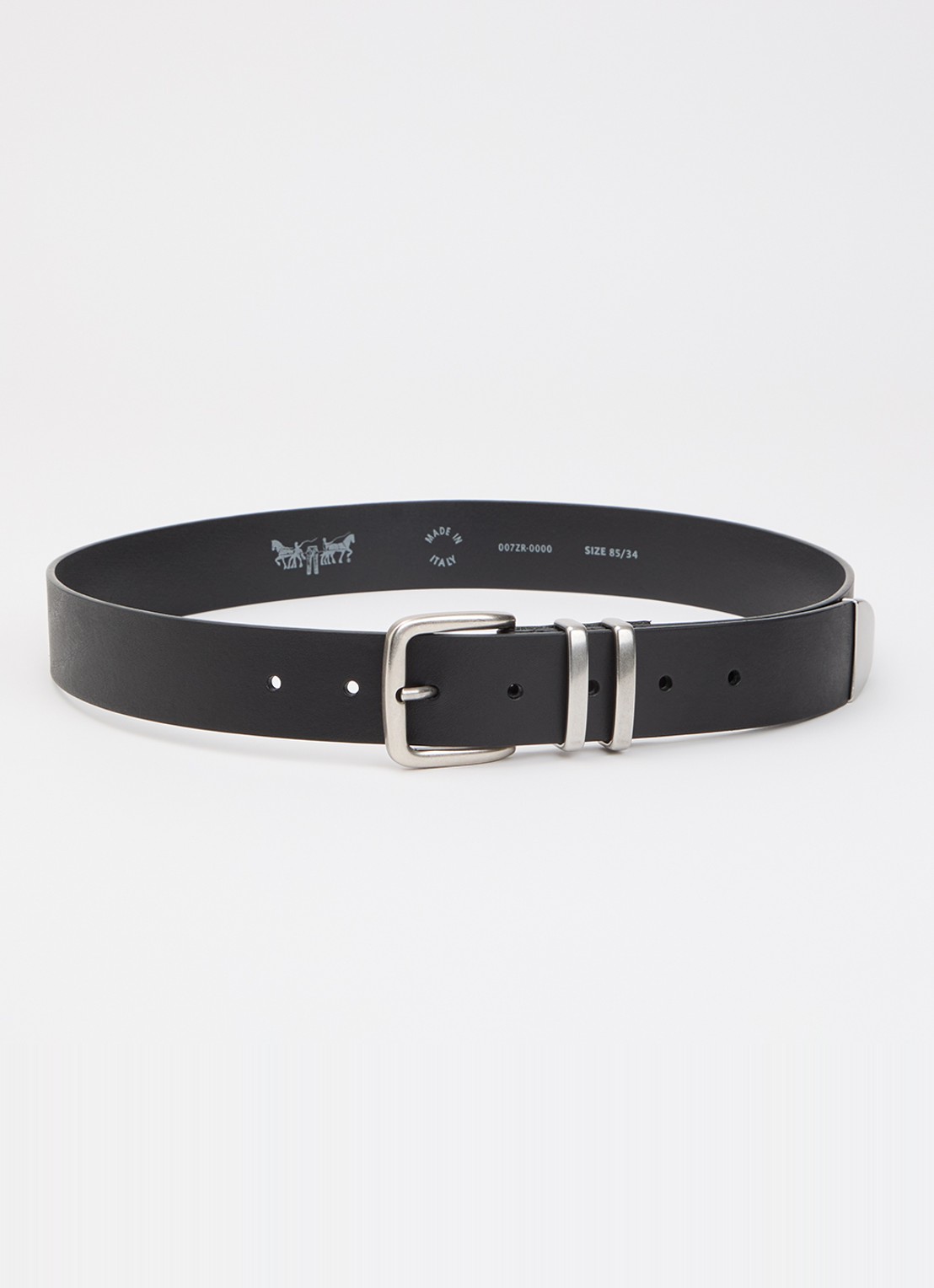 Levi's Freya riem van leer - voorkant zwart