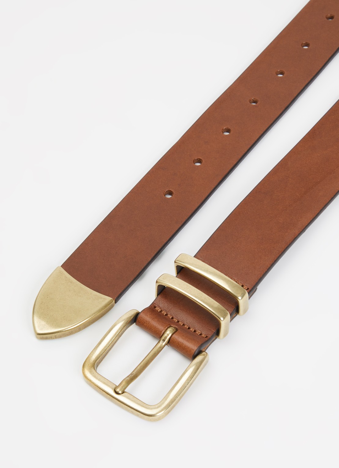 Levi's Freya riem van leer  - detail cognac