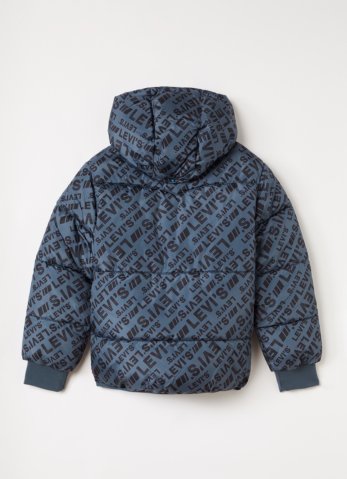 Levi's Gewatteerd jack met logoprint - achterkant 3 antraciet