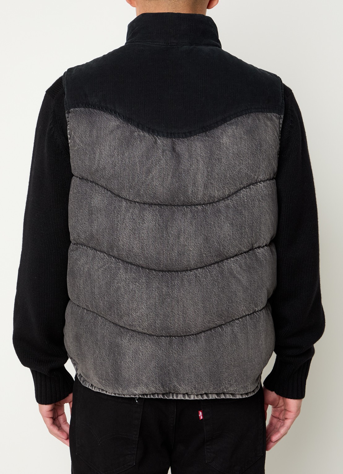 Levi's Gewatteerde bodywarmer met donsvulling - achterkant 3 zwart