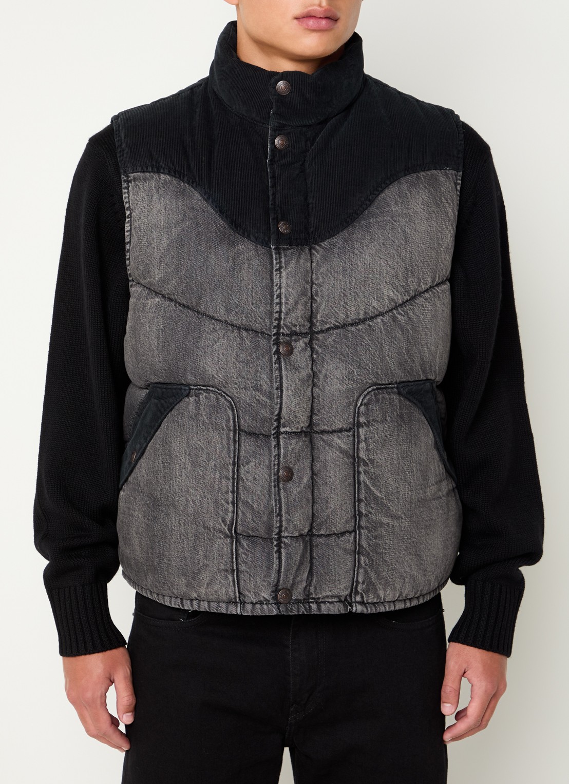 Levi's Gewatteerde bodywarmer met donsvulling - detail 4 zwart