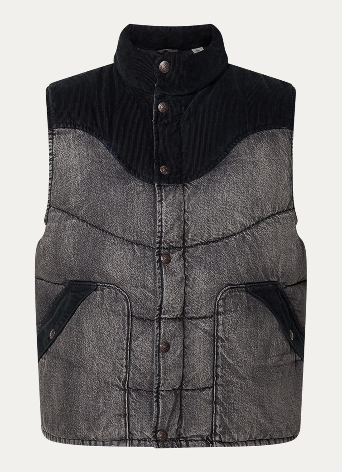 Levi's Gewatteerde bodywarmer met donsvulling - voorkant zwart