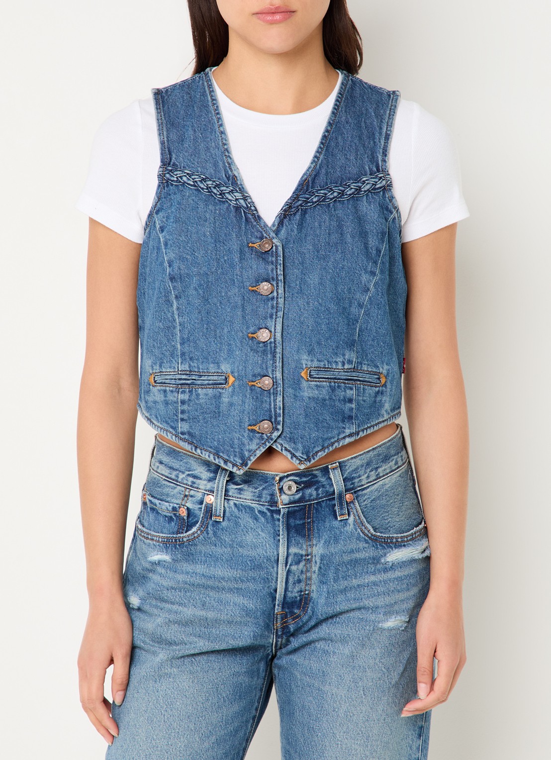 Levi's Gilet van denim - detail 4 indigo