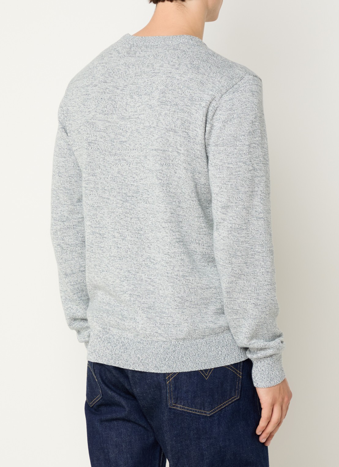 Levi's Grofgebreide pullover met gemêleerd dessin - achterkant 4 grijsmele