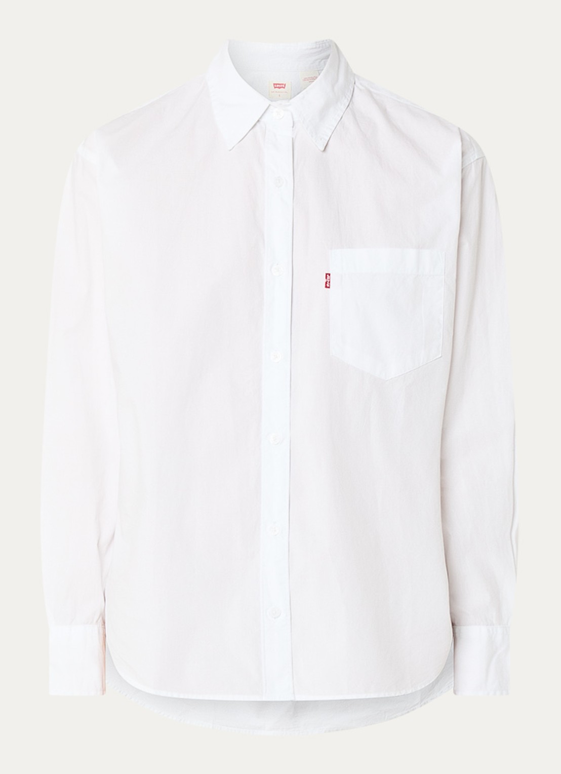 Levi's Harlie blouse met borstzak - voorkant 2 wit