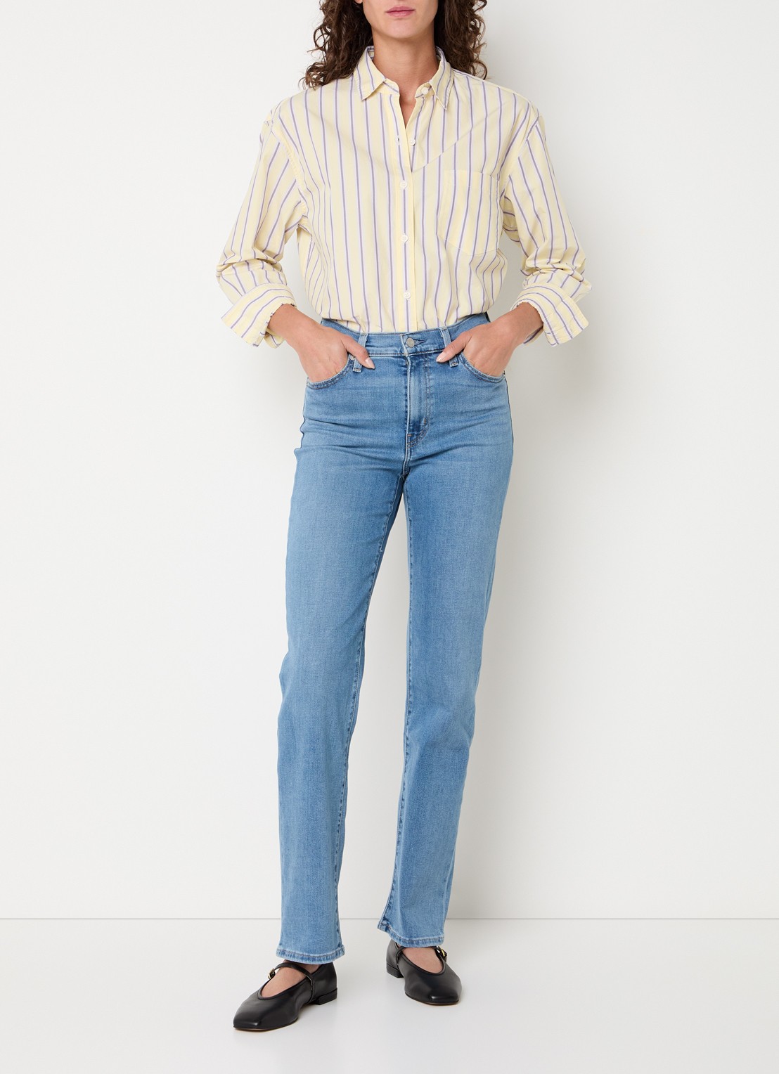 Levi's Harlie blouse met streepprint - voorkant 4 multicolor