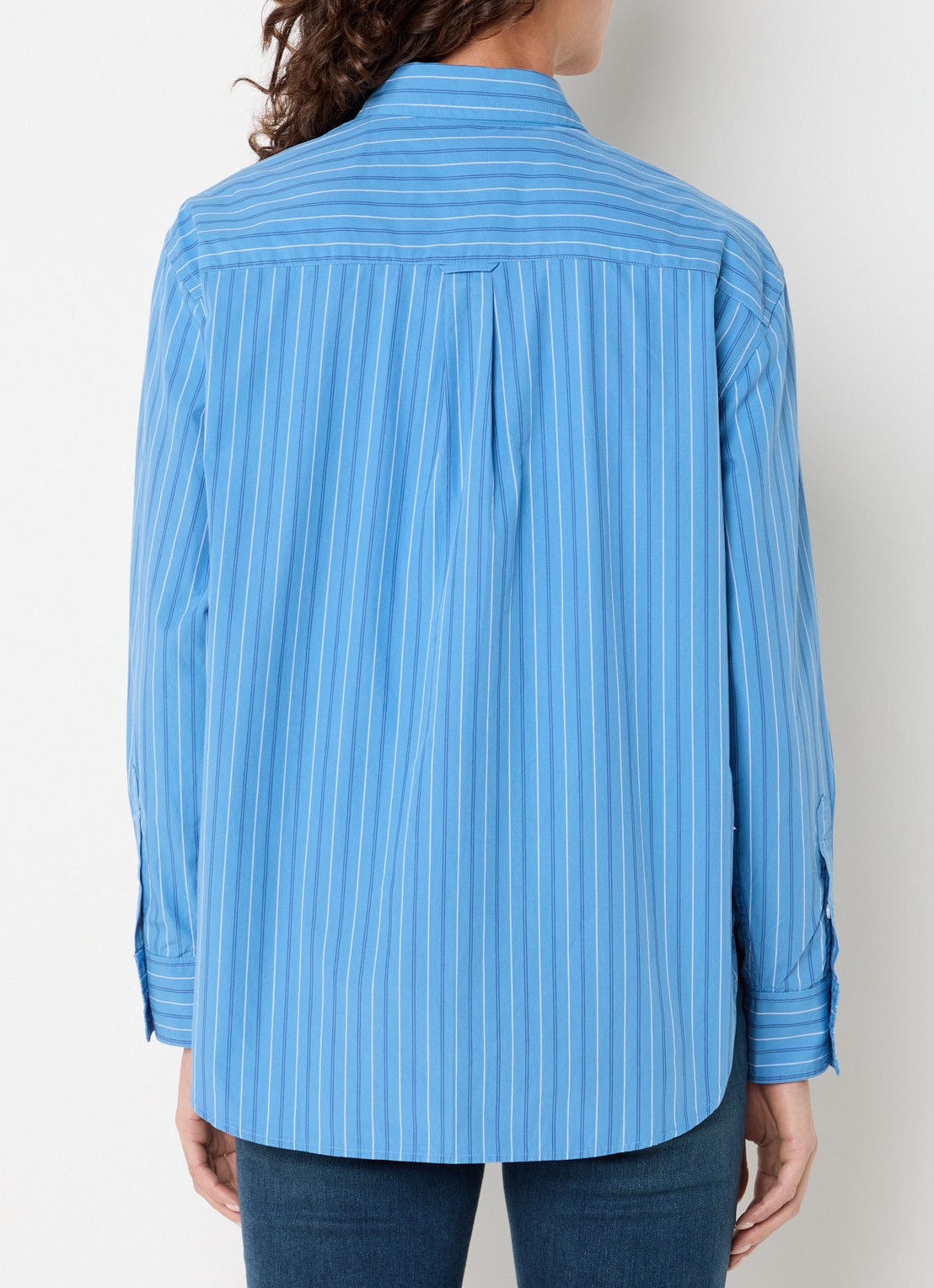 Levi's Harlie blouse met streepprint - achterkant 4 blauw