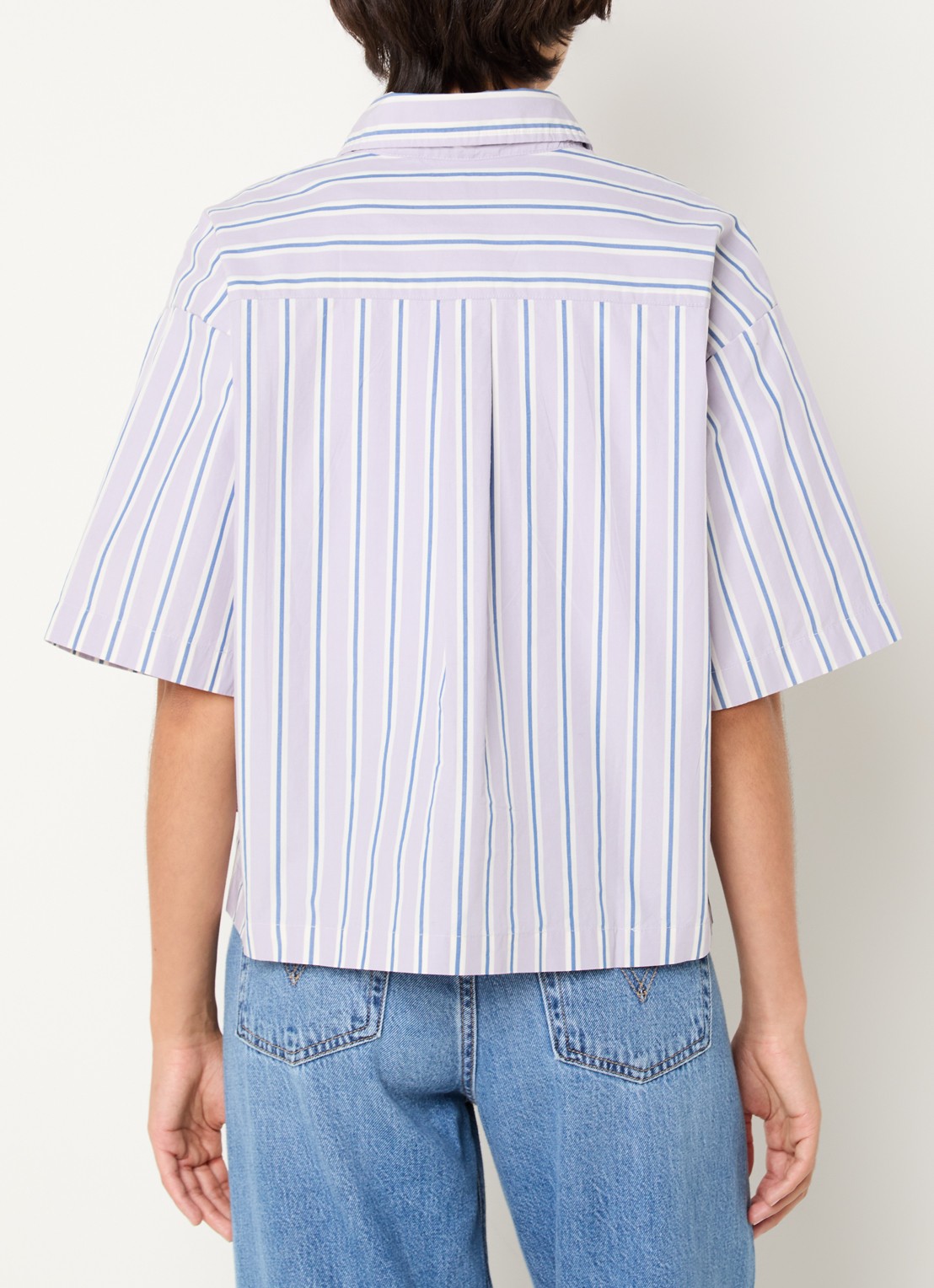 Levi's Harlie blouse met streepprint - achterkant 4 lichtpaars