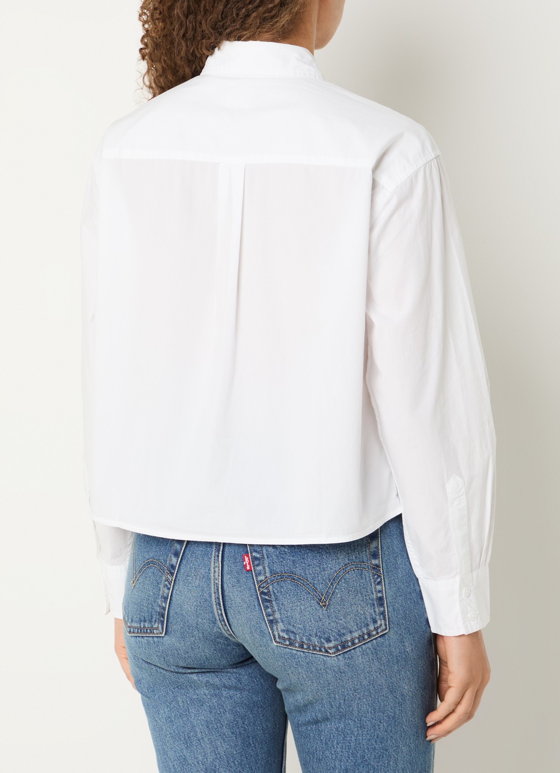 Levi's Harlie cropped blouse  - achterkant wit